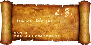 Lieb Zoltána névjegykártya